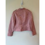 Tapemeasure Blazer Jacket Women 10P Pink Paisley Brocade Lined Crop Button Front Size 10 Photo 1