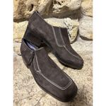 DONALD J. PLINER Audra Brown Suede White Stitching Side Zip Loafers Shoes 7 Photo 8