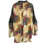 Umgee Boho Tunic‎ Dress Floral Paisley Print Long Sleeve Keyhole Neck Flowy Photo 12