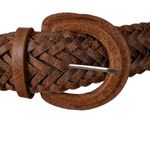 Women's unbranded brown braided stretch leather belt with leather buckle Photo 8