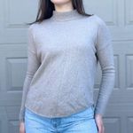 Madewell Alpaca Wool Drop Shoulder Mock Neck Turtleneck Neutral Tan Sweater XS Photo 2