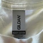 Gildan Christmas Holiday Womens Movie Theme Medium White T-Shirt Crew Neck Long Sleeve Photo 5