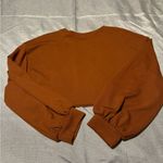 SheIn  Rusty Brown Boxy Long Sleeve Crop Sweatshirt Photo 1