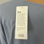 Eileen Fisher  Sleep Organic Cotton Easy Basic Long Sleeve Top Dolphin Blue Photo 5