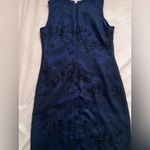 Amanda Smith  Dark Blue Whimsigoth Beaded Floral Mini Dress Photo 3