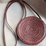Brown Leather Circular Crossbody Bag Photo 0