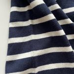 J. Crew Factory Navy & White Ruffle Collar Striped Sweater Photo 11