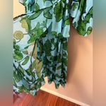 CAbi  Derby Ruffle Floral Wrap Flutter Sleeve Dress Size M Photo 4