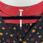 Free People Where We Roam Boho V Neck Surplice Long Sleeve Top XS Photo 2