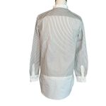 Ann Mashburn  Crisp 100% Cotton Mandarin Band Collar Button Tunic Shirt Size S Photo 2