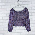 J.Crew Puff Sleeve Smocked Top in Liberty Tropical Prince Print Size XS Photo 5