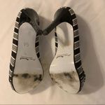 Anne Michelle EUC  Striped Peep-toe ‘Flare’ Heels with Bow Detail Photo 3