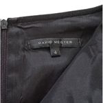 David Meister  Dress Black Sleeveless Bow Waist Sheath Cocktail Dress Size 4 Photo 1