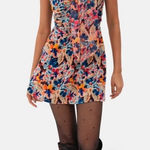 For Love & Lemons x Free People Paisley Brooklyn Smocked Abstract Dress NWT Photo 0