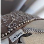 Oleg Cassini 80s 90s Vintage  Couture Formal Beaded Crêpe Dress Beige Size 6 Photo 4