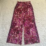 Johnny Was Pants Dreams of Vivanna 100% Silk Easy Pant Wide Leg Flowy Pink Sz XS Photo 2