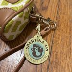 Spartina 449  Geometric Green wristlet clutch makeup bag NWT Photo 3