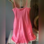 Victoria's Secret Bright Pink Chemise with Lace Accents Photo 1