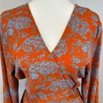 Boutique Adorable long sleeve orange and purple abstract print romper dress size medium Photo 2