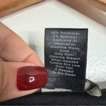 Ann Taylor  Black 3/4 Sleeve Top With Crochet Bell Cuff Sleeve Side Slit XL Photo 3