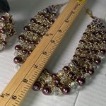 Boutique Vintage Skyline Collection Plum & Pearl choker collar statement set. Photo 7