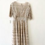 Johnny Was NWT  Champagne Beaded Lace  Mesh Dress Size‎ XS Photo 7