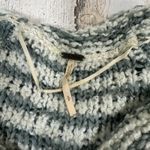 Free People Off Shoulder Sweater S | Teal Bouclé Knit | MSRP $128 | Oversized Photo 2