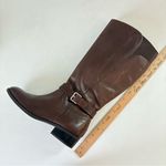 Ralph Lauren  Wide Calf Brown Leather Knee High Boots Zipper Women’s Size 8.5 B Photo 6