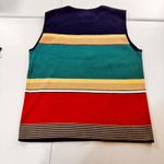 Y2K Flag Harbor Women Striped Knit top vest XL Blue Green Red Bold Stripes Photo 1