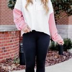 Pink Lily  JUMP RIGHT IN PINK COLORBLOCK QUARTER ZIP PULLOVER Size S Photo 3