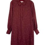 Joie  Amaranda Maroon Shirt Dress Long Sleeve Lined With Pockets Photo 0