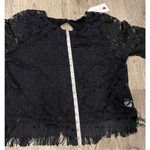 One Clothing  Black Lacy Fringe Top XL New Photo 6