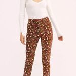 Free People  We The Free Sun Chaser Cord Floral Printed Skinny Jeans Pant Size 30 Photo 0