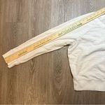 J.Crew Vintage Fleece Ivory Embroidered Sweatshirt Small Photo 3