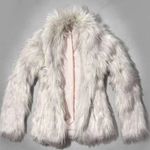 Abercrombie & Fitch White Fur Coat Photo 0