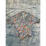 Happening in the present Semi Sheer Floral Half Sleeve Kimono Cardigan Size M Photo 2