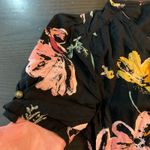 Fat Face Black Floral Midi Wrap Dress Puff Sleeve Tie Waist 6 Full Button Front Photo 6