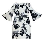 Jessica Howard  White‎ Floral Bell Sleeve Sheath Dress Party Cocktail SZ 6 Photo 3