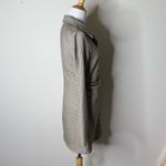 ZARA Black and Creme Houndstooth Long Sleeve Mini Dress Photo 5