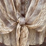 Entro Snake Skin Print Relaxed Sheer Blouse Front Tie Brown Tan Size Small Photo 1