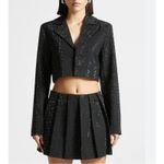 Maniere De Voir  Cropped Blazer Rhinestone Size US6 Black Photo 6