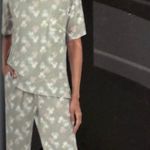 Disney Minnie Mouse 2-Piece Capri Pajama Set Size M Gray Pastel Print Sleepwear Photo 5