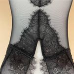 Victoria's Secret Medium Sheer Lace Teddy Thong Bodysuit Deep V Front Photo 7