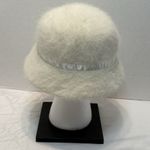 Women’s White Angora Bucket Hat Size 57cm Photo 2