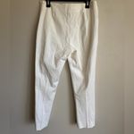 Neiman Marcus White Slim Straight Leg Ponte Zip Side Pants Womens 8 Career Photo 4