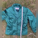 Dressy satin suit jacket 🌹🌹 Green Size 10 Photo 4