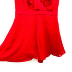 WAYF NWT  size small red v‎ neck romper ruffle front and rear zip up rear Photo 2