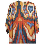 Anthropologie  Bel Kazan Vibrant Rayon Beach Cover-Up Kaftan Duster One Size Photo 6