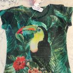 New Pierim Toucan print bird mesh beach swim cover Photo 8