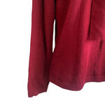 Talbots Talbot Knit Sweater Women Medium Red V-Neck Long Sleeve Neck Tie Wool Pull On Photo 5